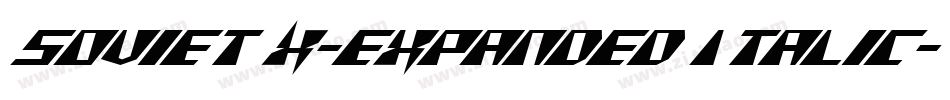 Soviet X-Expanded Italic字体转换